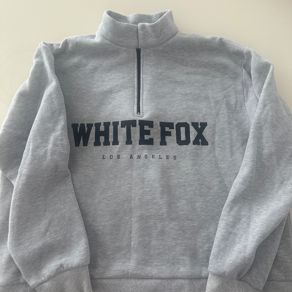 White fox quarter zip